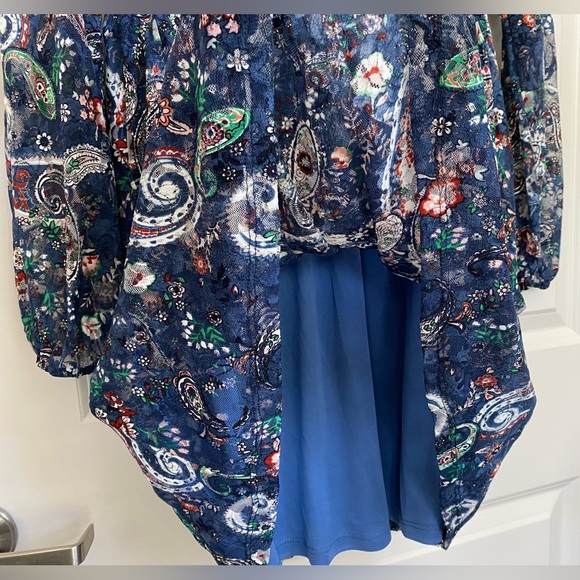 •NWT•Altar’d State Paisley Floral Lined Dress- ‘Denim’ - Picture 5 of 10